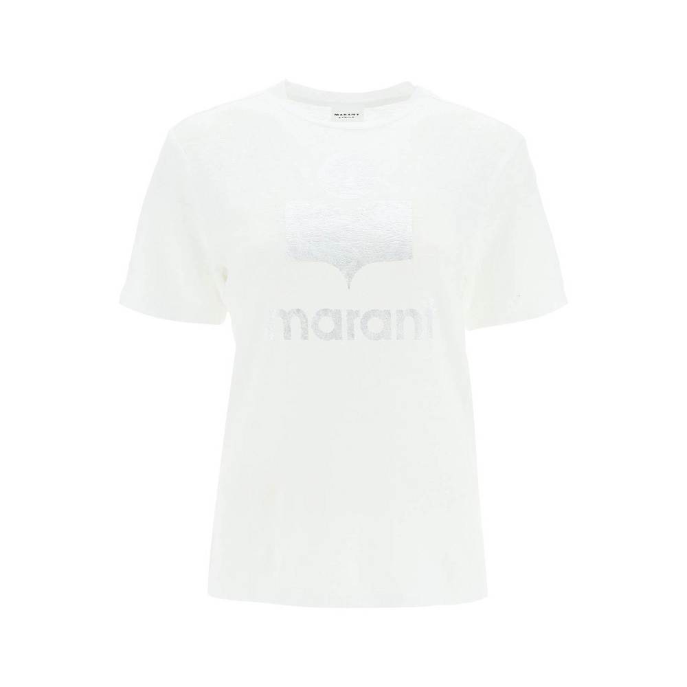 Isabel marant etoile zewel t-shirt with metallic logo
